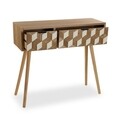 Consola cu 2 sertare Simmons, Versa, 90 x 30 x 81.5 cm, lemn de pin/MDF