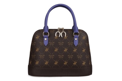 Geanta Beverly Hills Polo Club, 710, piele ecologica, maro/mov