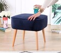 Taburet, Fluffe, 209FLF1347, Catifea, Albastru navy