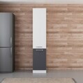 Dulap pentru bucatarie, Hanah Home, Minar, 45x222x58 cm, Alb / Antracit