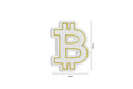 Decoratiune luminoasa LED, Bitcoin, Benzi flexibile de neon, DC 12 V, Galben