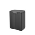 Cos de gunoi, Brabantia, Bo Small, 12 L, 23x29.5x37.5 cm, otel, gri inchis