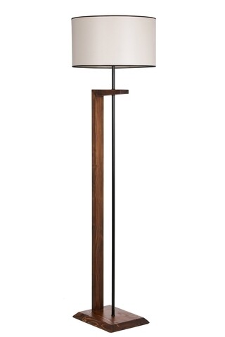 Lampadar, Luin, 8276-4, E27, 60 W, metal/lemn/textil Iluminat