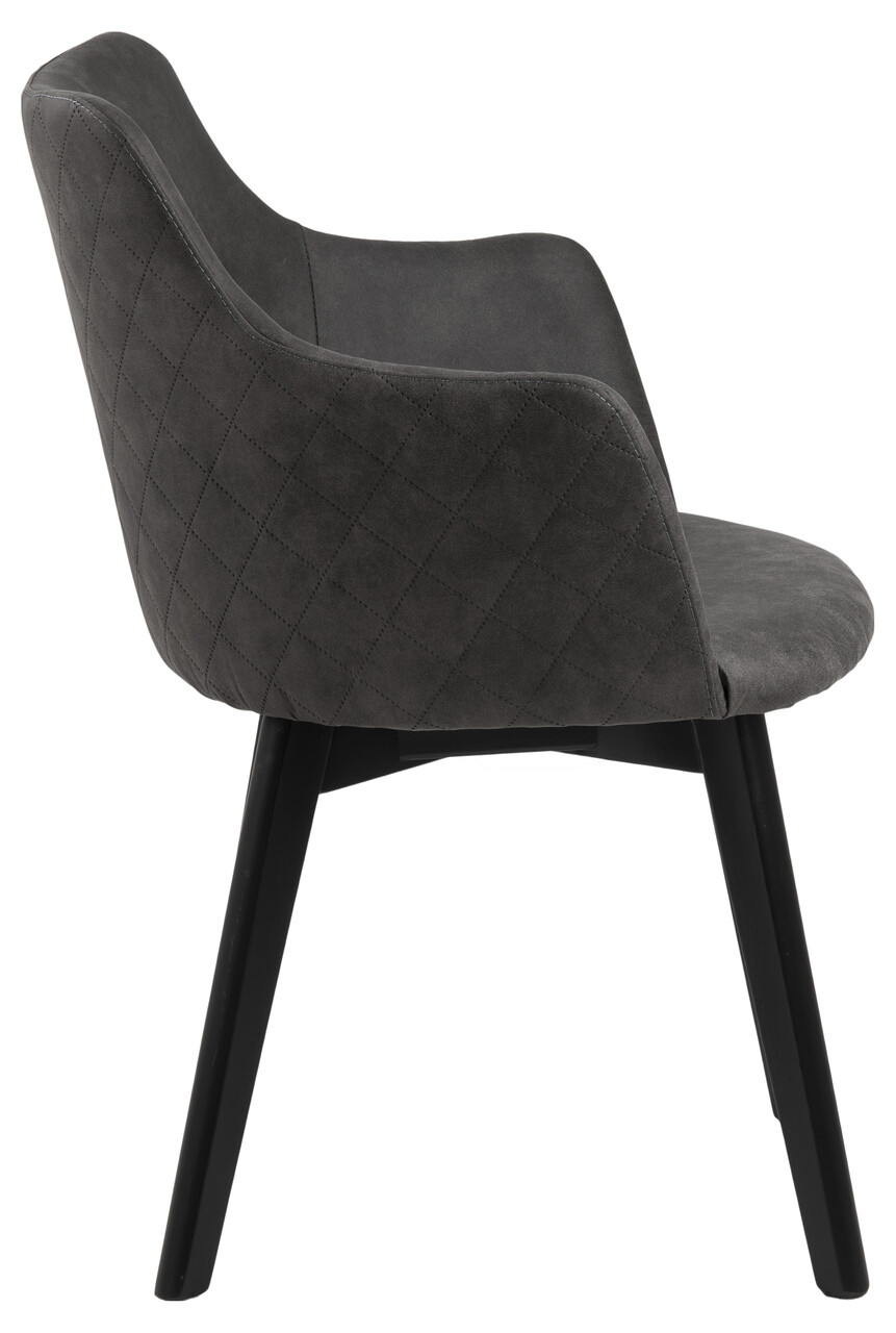 Scaun Bella, Actona, 62x59x80 cm, poliester/lemn de stejar, antracit - view 7