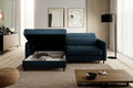 Coltar extensibil stanga 3 locuri ELTAP, LT-40MAN, Gomsi, 228x165x100 cm, lemn/poliester, albastru inchis