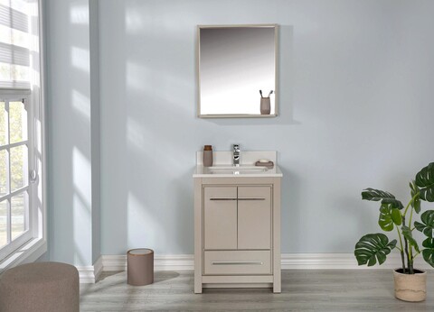 Set mobilier de baie (2 piese), jussara, superior 24, bej