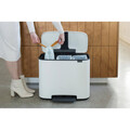 Cos de gunoi cu pedala, Brabantia, Bo Pedal, 3x11 L, 36.3x54x44 cm, otel, alb