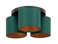 Plafoniera ELTAP, Vespillo, 45x18 cm, 3xE27, 15W, otel/PVC, verde/auriu