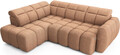 Coltar extensibil stanga 4 locuri ELTAP, LT-24XIL, Falconn, 258x208x107 cm, lemn/poliester, portocaliu