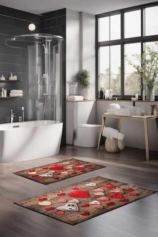 Set covorase de baie, Cartwright, CT-5224, Poliester, Multicolor