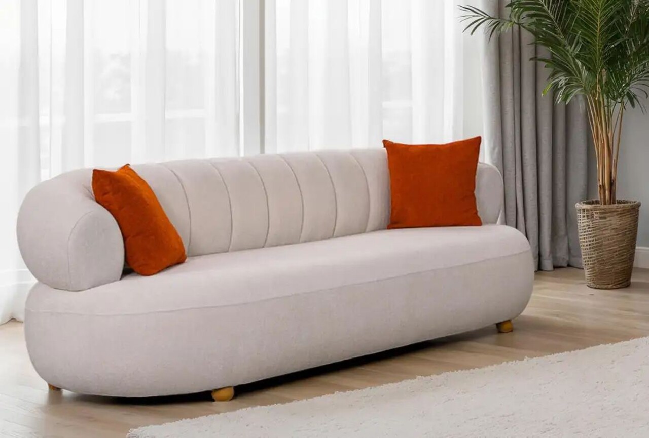 Canapea 3 locuri, Atelier del Sofa, 752EST1107, Lemn de carpen;PAL, Alb - view 2