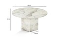 Masuta de cafea, Nordure, Nova, 80x40x80 cm, MDF , Marmura Freesia