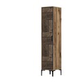 Dulap pentru haine, Hommy Craft, Kumsal P, 40x47.5x201.4 cm, PAL, Nuc / Antracit