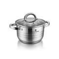 Oala cu capac Blaumann, Gourmet, BL-1008W, 20 cm, 4.3L, inox, argintiu