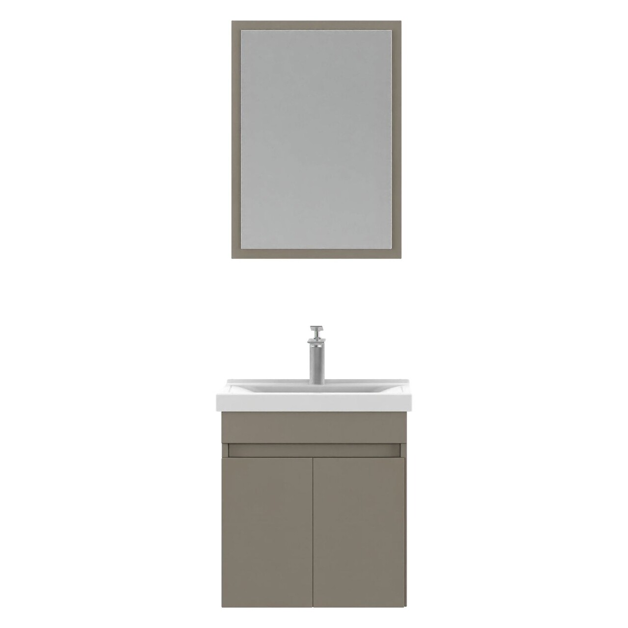 Set mobilier de baie (2 piese), Hanah Home, Amore 55, Latte - view 5