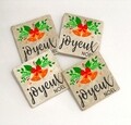 Set 4 suporturi de pahar TBA122382, Taylor, 10x10x1 cm, piatra, multicolor