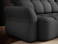 Coltar extensibil dreapta 3 locuri ELTAP, Beneth, 301x185x115 cm, lemn/poliester, gri inchis