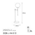 Lampa de masa, Fulgor, 942FLG1863, Metal, Auriu