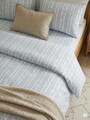 Lenjerie de pat King Size, Tala, Homla, 200x220 cm, 3 piese, bumbac, albastru