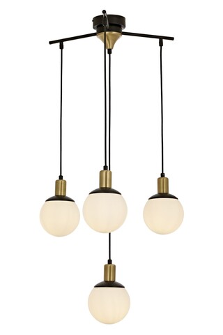 Lustra, Av-1838-4Bsy, Aurora, 54 x 110 cm, 4 x E27, 60W, negru Aurora