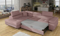 Coltar extensibil stanga 4 locuri, ELTAP, Anton, 272x203x85 cm, lemn/poliester, roz antic