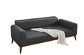 Canapea extensibila cu 3 locuri, Artie, 560ARE2905, Lemn de fag / PAL, Antracit