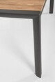 Masa pentru gradina Cameron, Bizzotto, 180x90x75 cm, aluminiu/lemn de tec, gri carbune
