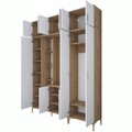 Cuier de perete, Rani, EA121, 180x240x37.5 cm, PAL, Nuc/Alb