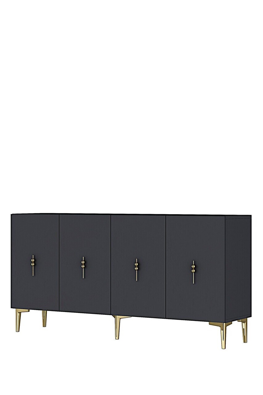 Consola, Hanah Home, Salkım 150, 125x75x32 cm, Antracit / Aur — imaginea 5