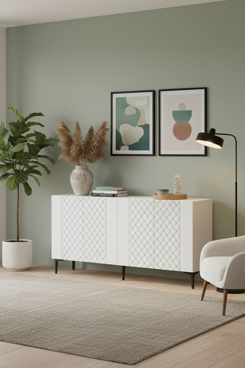 Consola, Hanah Home, Resso 150, 150x75x32 cm, Alb - view 2