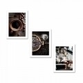 Set 3 tablouri decorative, Alpha Wall, Good Time, 30x40 cm