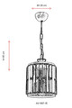 Lustra, Avonni, 683AVN1165, Metal, Maro antichizat