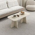 Masuta de cafea, Hanah Home, Mantar, 90x39x45 cm, Travertin