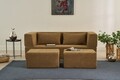 Canapea extensibilă cu 2 locuri, Balcab Home, 825BLC5405, Material: 100% ȘENILĂ, Maro