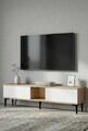 Comoda TV, Hanah Home, Didema 150, 150x40.5x30 cm, Stejar Safir / Alb
