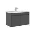 Dulap de baie cu chiuvetă, Hanah Home, Arno 85, Gri