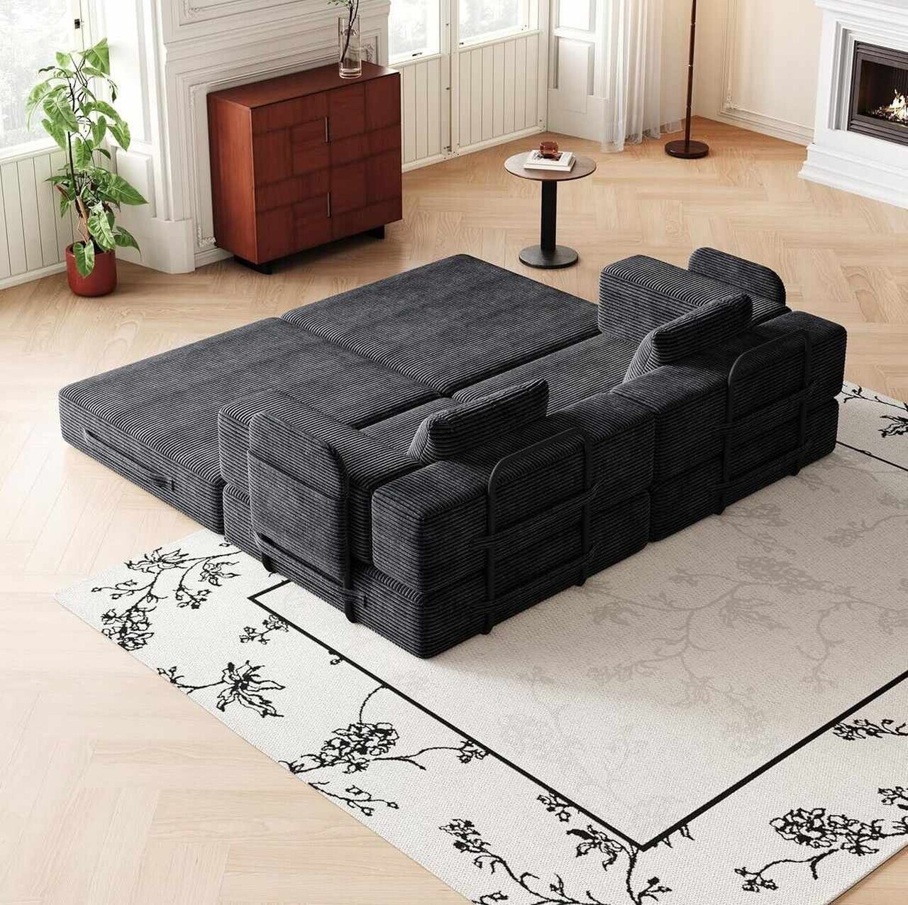 Canapea extensibila 3 locuri, Atelier del Sofa, 326NYR1156, Negru — imaginea 4