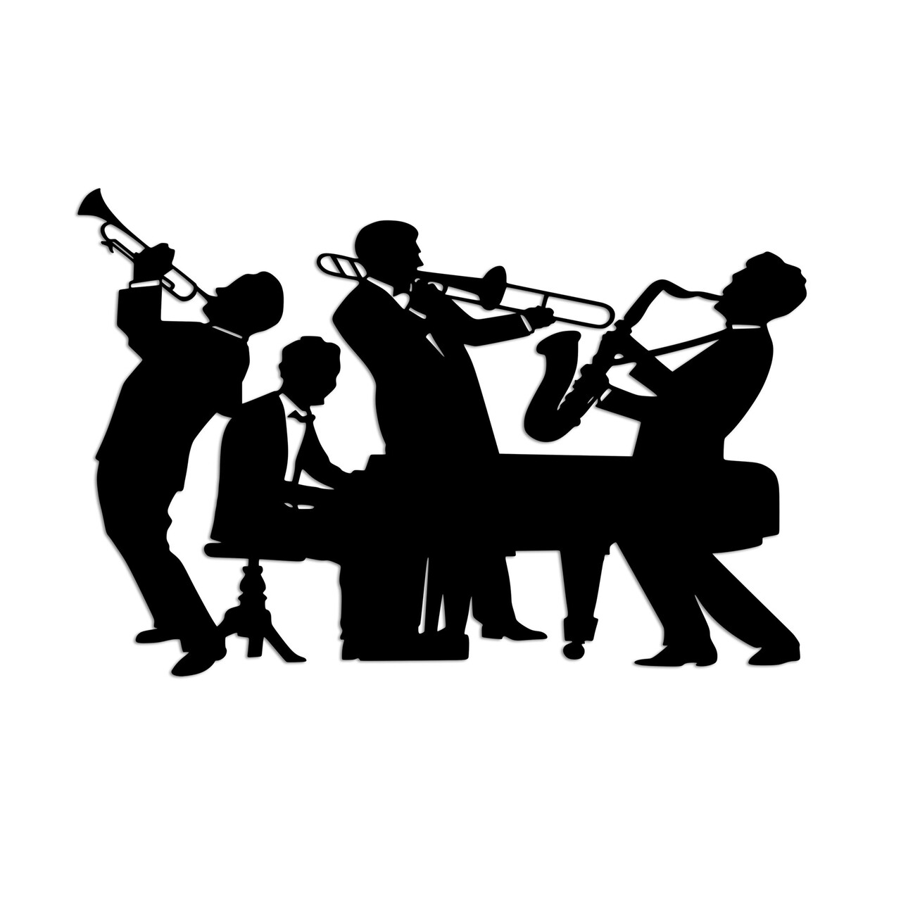 Decoratiune de perete, Musicians, Dimensiune: 70 x 46 cm, Negru - view 5