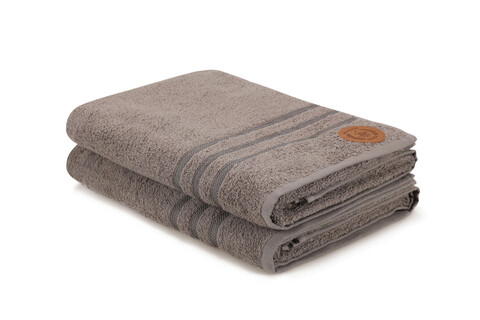 Set prosoape de baie 2 piese, Beverly Hills Polo Club, 411, Bumbac, Gri