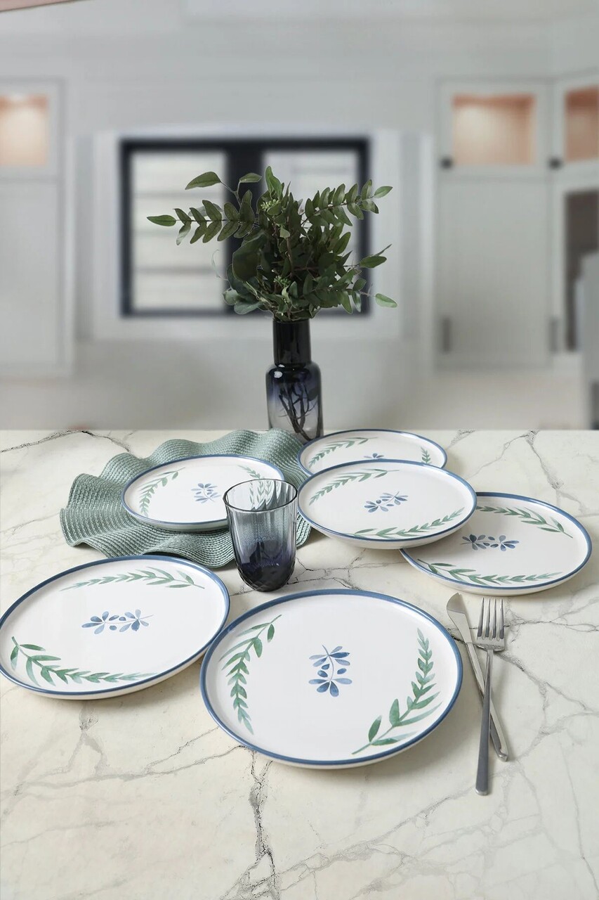 Set de servire pentru tort (6 bucăți), L'essentiel Maison, 275KRM2268, Alb / Albastru / Verde - view 5