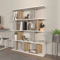 Corp biblioteca, Zena Home, Grace, 120x141x24.6 cm, PAL, Alb/Maro
