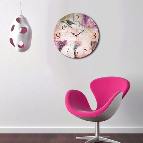 Ceas de perete, ms-19, mdf, ø40 cm, multicolor