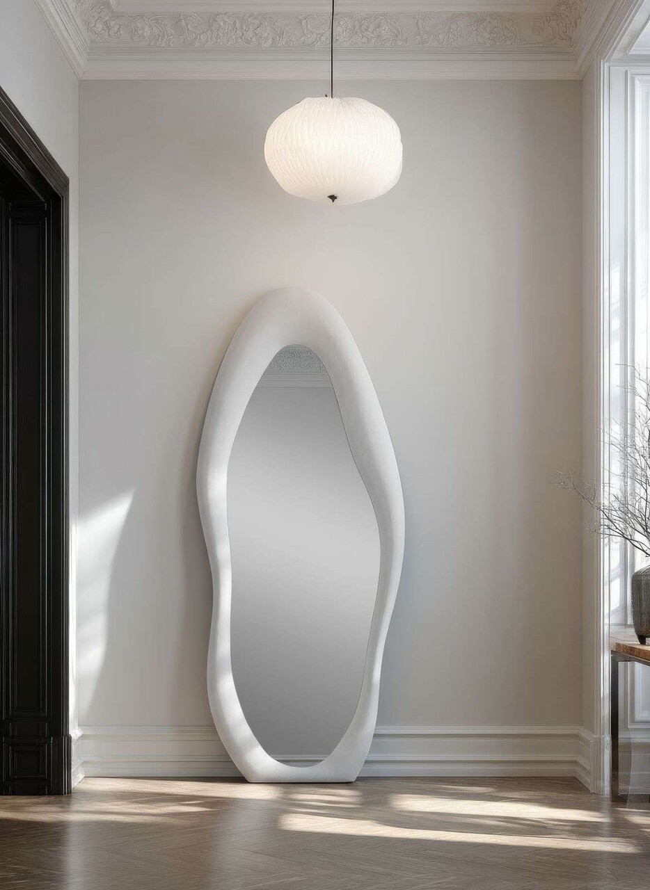 Oglinda Cheval Hanah Home Nero 70x165 cm MDF  Crem