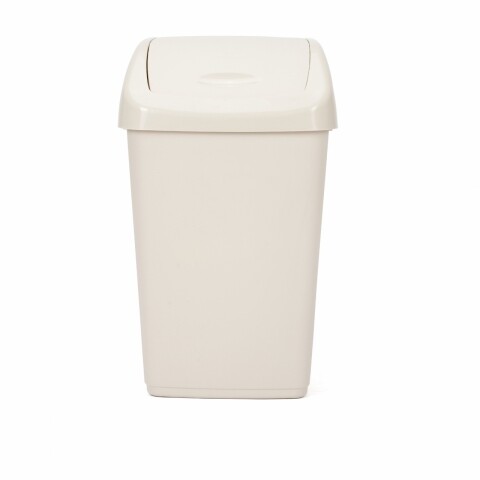 Cos de gunoi cu capac batant, Kara Beige, Heinner, 24.5 x 31.5 x 53 cm (25L), plastic, bej