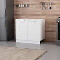 Dulap pentru bucatarie, Hanah Home, Minar, 90x87x58 cm, Alb