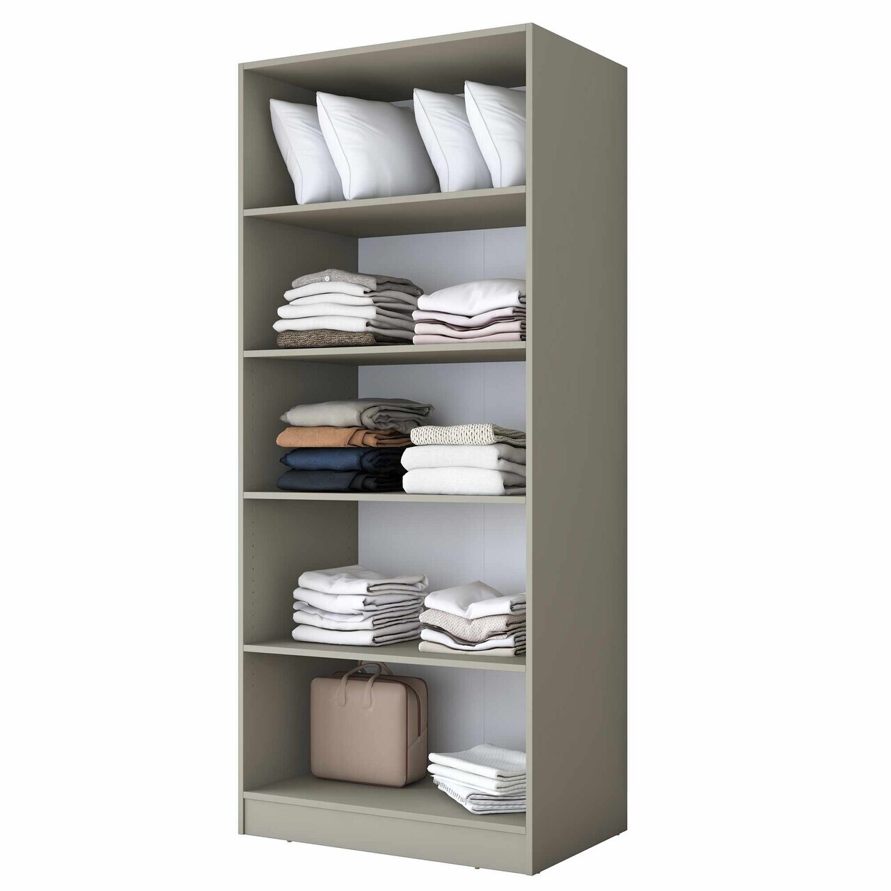 Dulap pentru haine, Hanah Home, BA288, 90x210x57.5 cm, Gresie — imaginea 5