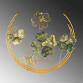 Decoratiune de perete, Haiyang, Metal, Dimensiune: 70 x 70 x 5 cm, Verde