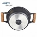 Cratita cu capac, Cooking by Heinner, 4.5 l, aluminiu turnat, negru