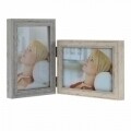 Rama foto Duo, InArt, 2 fotografii, 18 x 31 cm, plastic, gri/bej