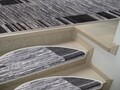 Covor scari Phoenix Semirotund, Decorino, 23x64 cm, poliamida, gri